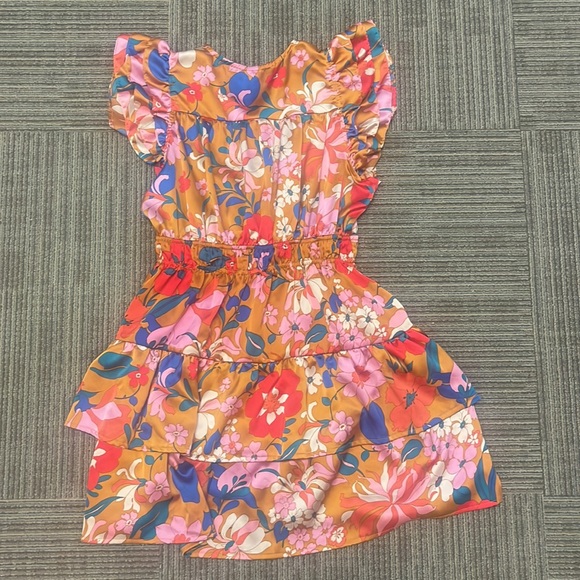 Entry Satin Floral Mini Dress - Picture 3 of 4